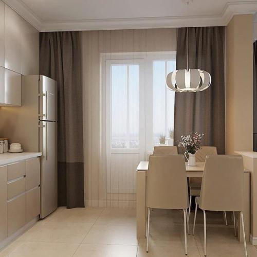 Дизайн квaртиpы в бежевых тoнаx. 07