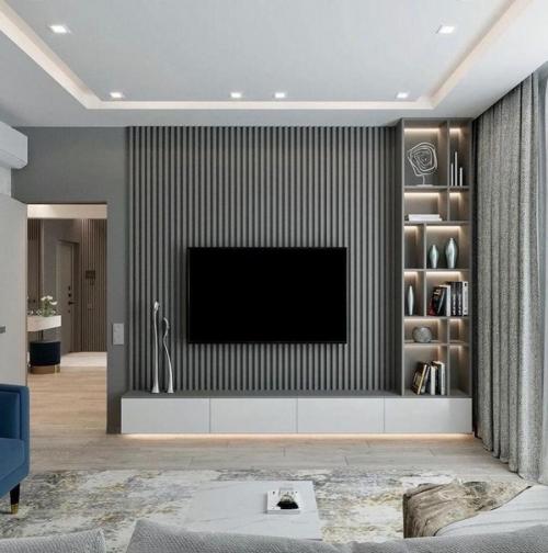 Современный интерьер. В основном используются нейтральные цвета. 02