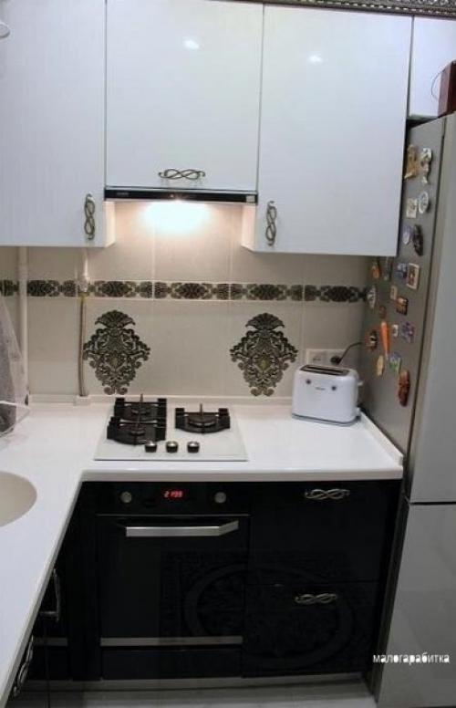 Детали интерьера кухни.
