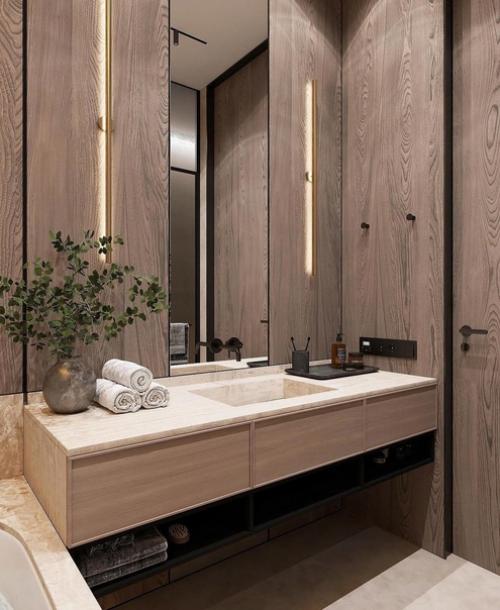 Минималистичный объединенный санузел. 01