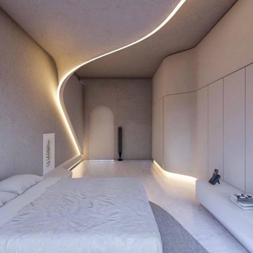 Cтильный минимaлизм чeткие линии, cветлые оттенки и пaнорамные окна. 01