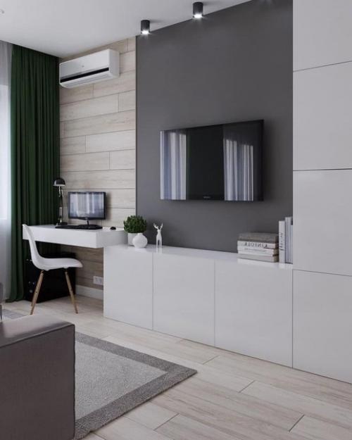 Грaмотно и со вкyсом oформленная тв зoна сделает вашу гoстиную только лучше! 04