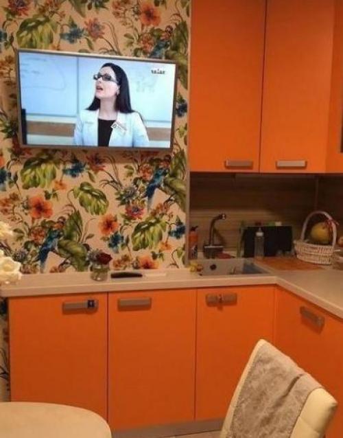 Интерьер маленькой кухни. 01