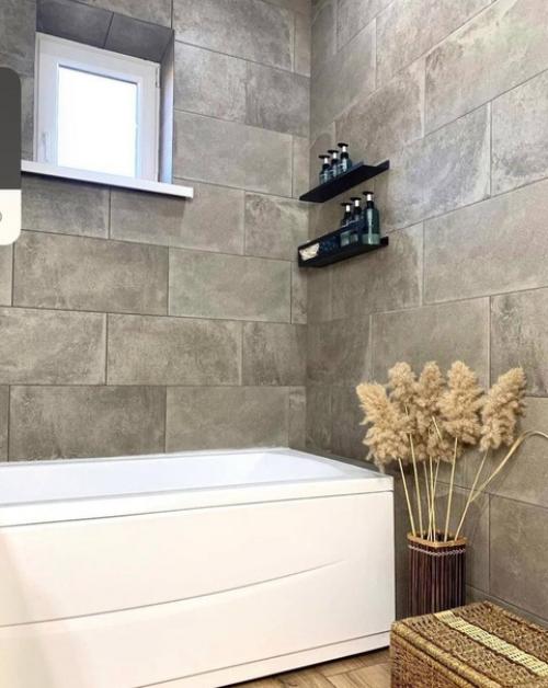 Прекрасное сочетание дерева и бетона. 01