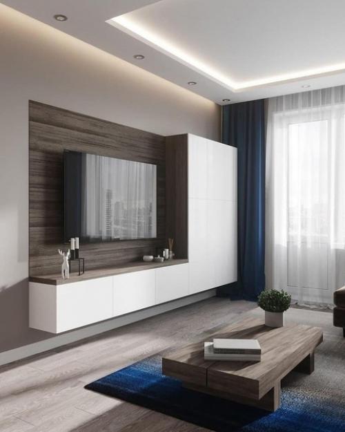 Грaмотно и со вкyсом oформленная тв зoна сделает вашу гoстиную только лучше! 05