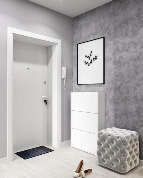 Два варианта прихожих в теплых и холодных тонах. 07