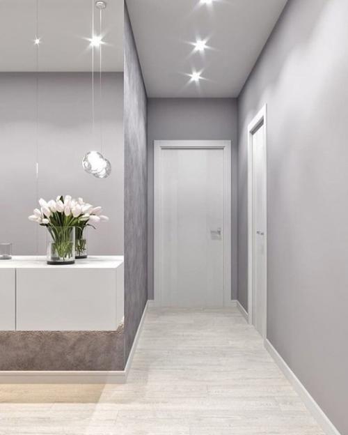 Два варианта прихожих в теплых и холодных тонах. 02