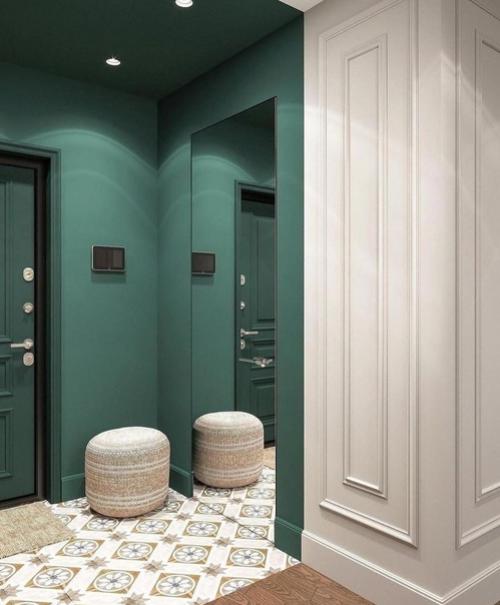 Стильная прихожая. В интересном цветовом сочетании. 02