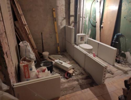 Процесс ремонта. Ванной комнаты. 02