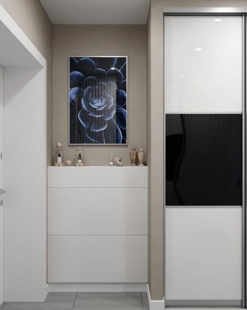 Два варианта прихожих в теплых и холодных тонах. 04