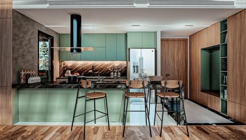 Роскошное оформление. Просторной кухни - гостиной. 03