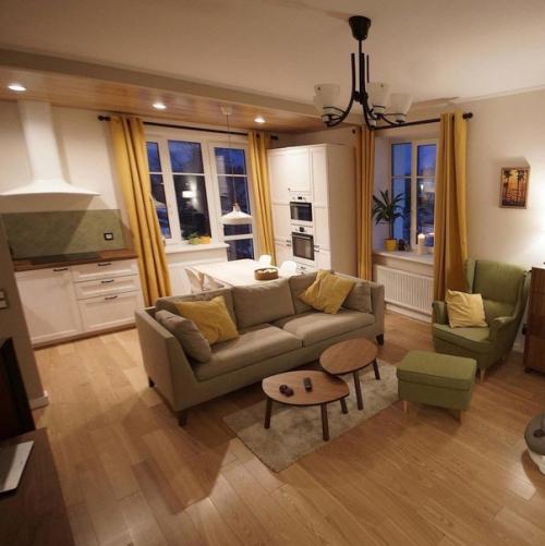 Совмещенная кухня и гостиная. 02