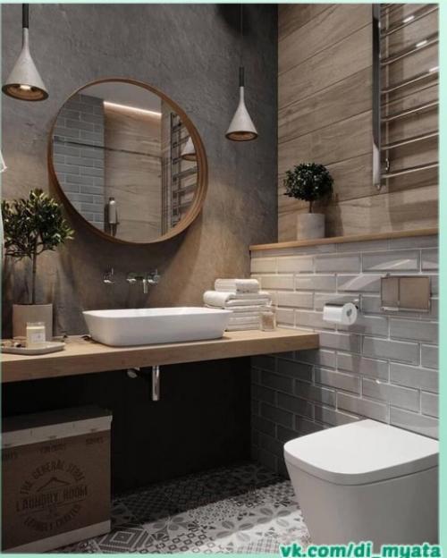 Интерьер санузла. В современном стиле.