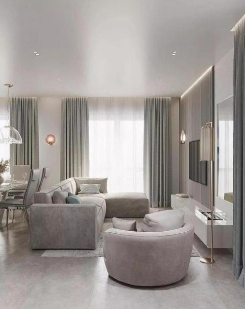 Оформление квартиры. В светлых, спокойных тонах. 02