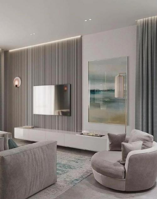 Оформление квартиры. В светлых, спокойных тонах.