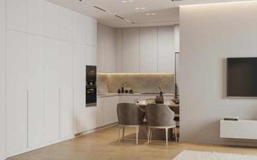 Интерьер квартиры. С минималистичным оформлением. 05