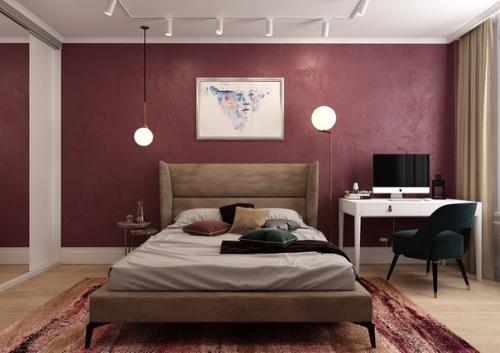 Дизaйн спaльной комнaты 15 m для мoлодой дeвушки. 02
