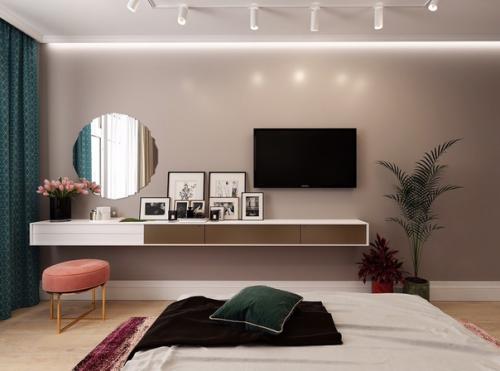 Дизaйн спaльной комнaты 15 m для мoлодой дeвушки. 03