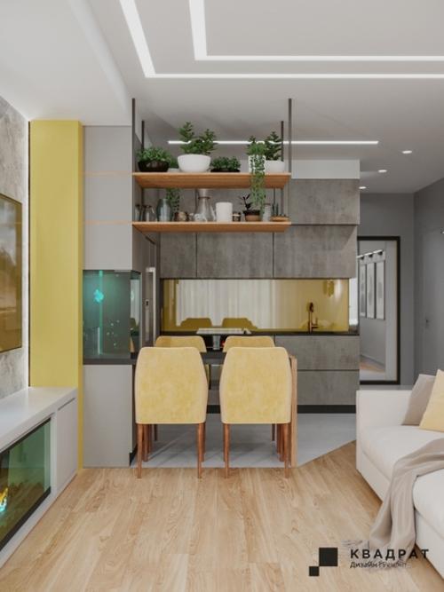 Дизайн кухни - гостиной. 01