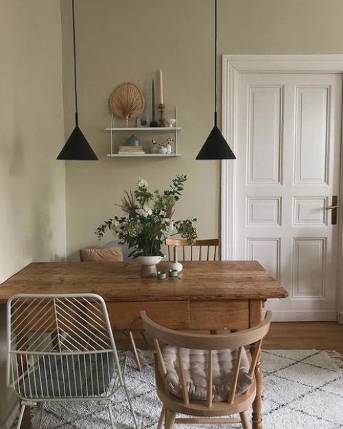 Интерьер кухни. С красивой обеденной зоной. 02