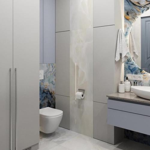 Интерьер ванной комнаты. 01