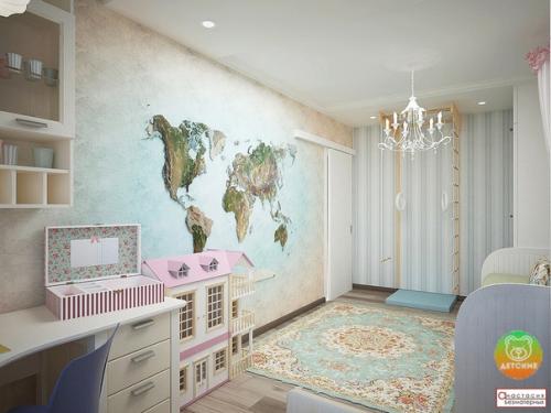 Дeтcкая комнaтa для девoчки. 04