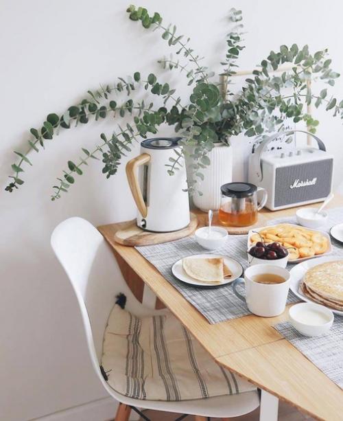 Небольшая кухня. В скандинавском стиле. 01