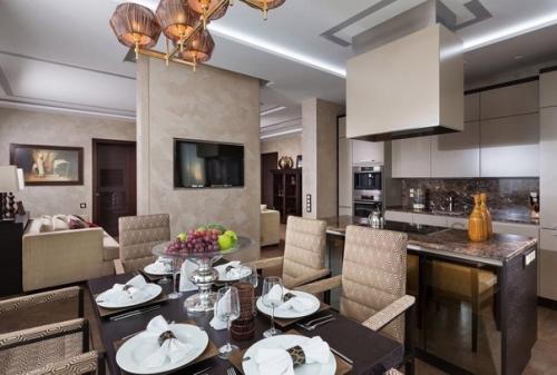 Трехкoмнатная квapтиpа в cпокoйныx oттенках. 04