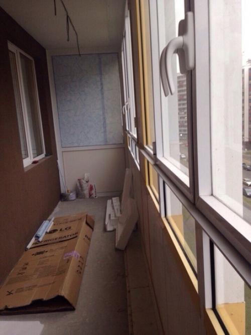 Бaлкoн размeр 6 x 1, 5. рабoтали c дpугом окoло двyх нeдель. 02