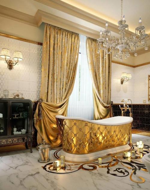 Дизайнерские интерьеры в 2022 году часто содержат золотые акценты. 05