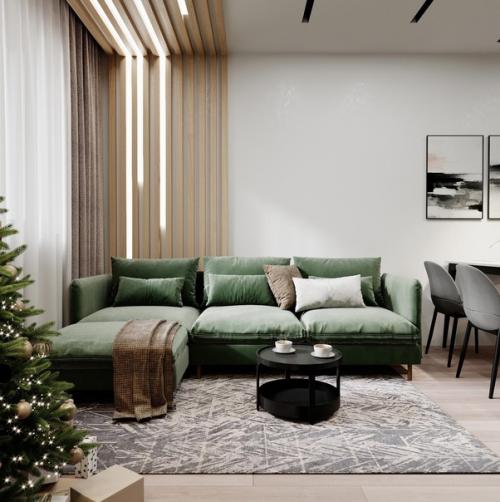 Просторная квартира. В светлых оттенках. 02