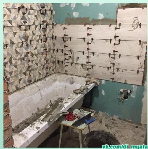 Процесс ремонта ванной комнаты. 01