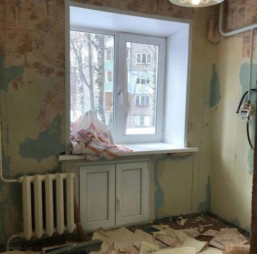 До и после ремонта.