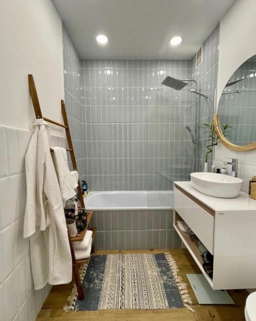 Красивый интерьер ванной комнаты.