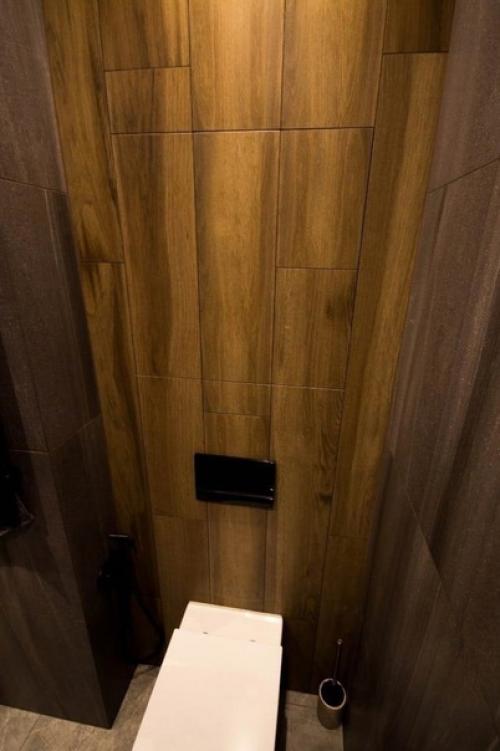 Интересное оформление ванной комнаты. 06