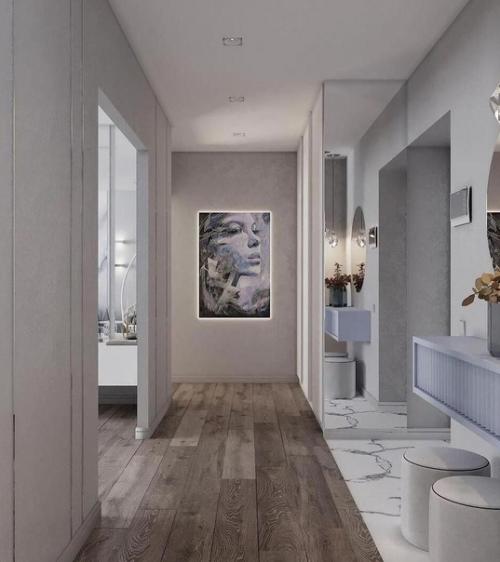 Современная квартира. В светлых оттенках.