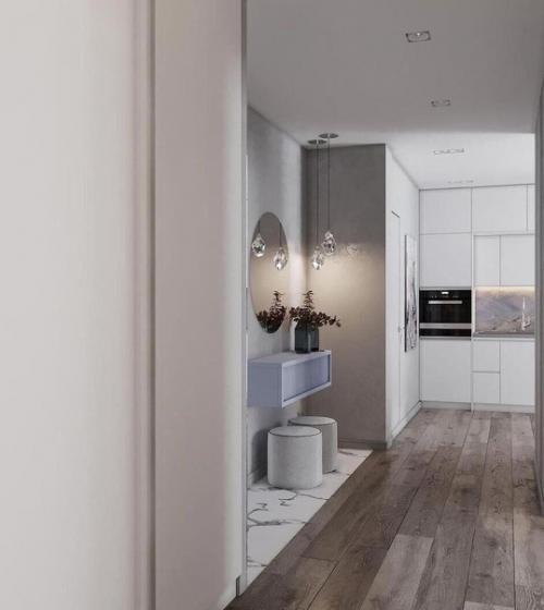 Современная квартира. В светлых оттенках. 03