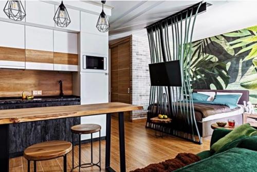 Маленькая и стильная студия. 06