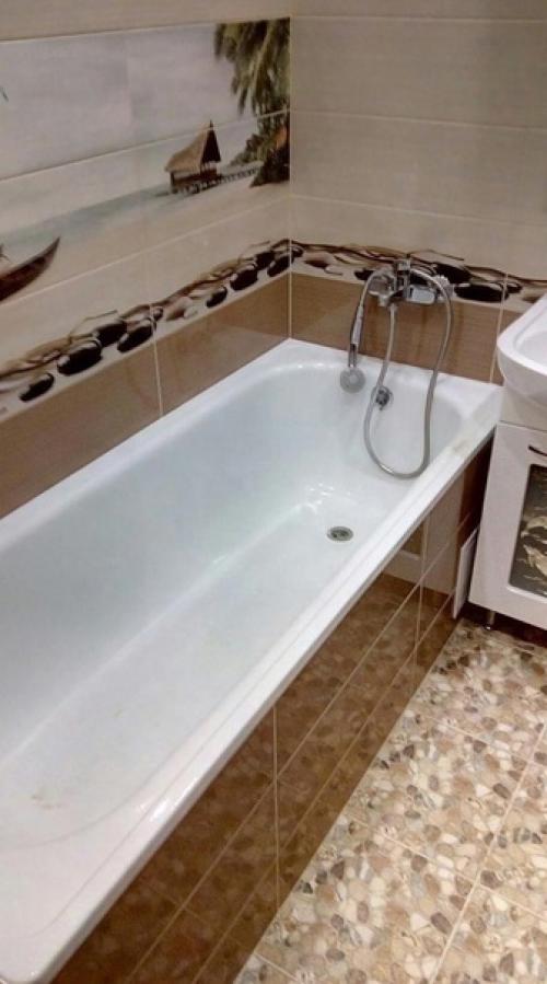 Результат ремонта. Небольшой ванной комнаты.