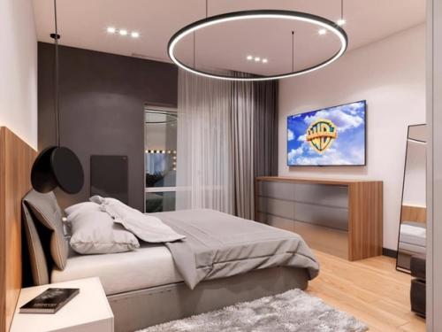 Проект спальни, вроде бы все хорошо, но чего-то не хватает или комод бы заменить.