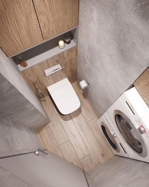 Небольшой санузел. Современный.