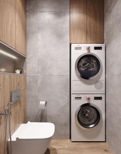 Небольшой санузел. Современный. 01