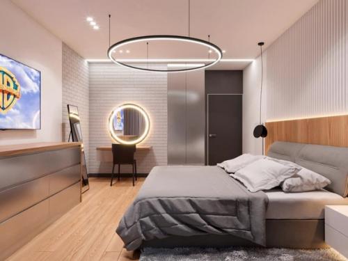 Проект спальни, вроде бы все хорошо, но чего-то не хватает или комод бы заменить. 03