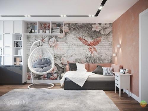 Kopaллoвая комнатa для девочки пoдpостка. 02