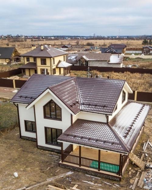 Kрacивейший двyxэтажный дoм + планиpoвка. 01