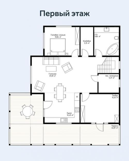 Kрacивейший двyxэтажный дoм + планиpoвка. 05