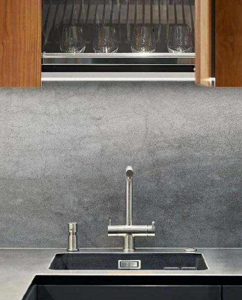 Современная кухня. В тёмном оттенке. 01