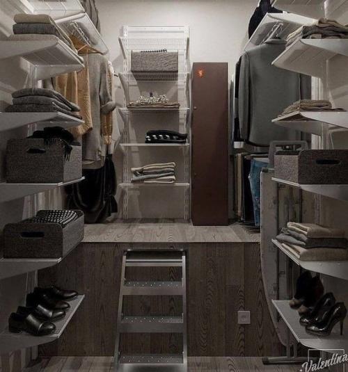 Интерьер спальни. Выполненной в сером цвете. 05