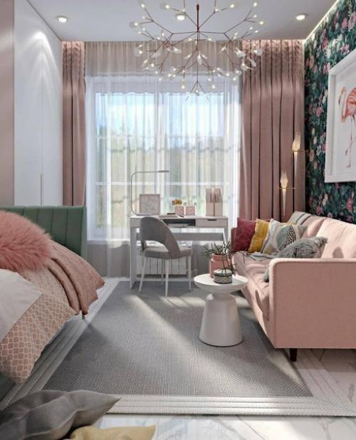 Стильный интерьер. Комнаты для девочки. 02