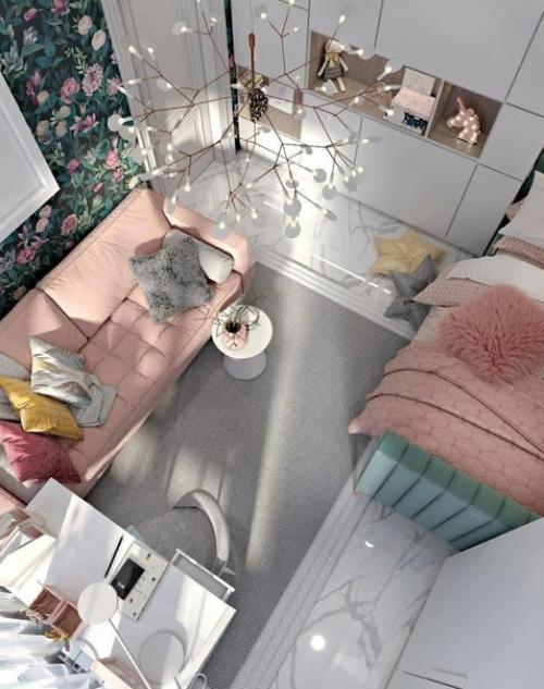 Стильный интерьер. Комнаты для девочки. 04